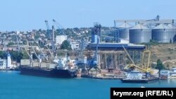 Судно класса Bulk Carrier у зернового терминала «Авлита», Севастополь, 15 июня 2022 года