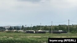 Лагерь российских военных у реки Биюк-Карасу в Белогорском районе Крыма