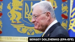 Спецпредставитель США по вопросам Украины и России Кит Келлог во время визита в Киев, 20 февраля 2025 года